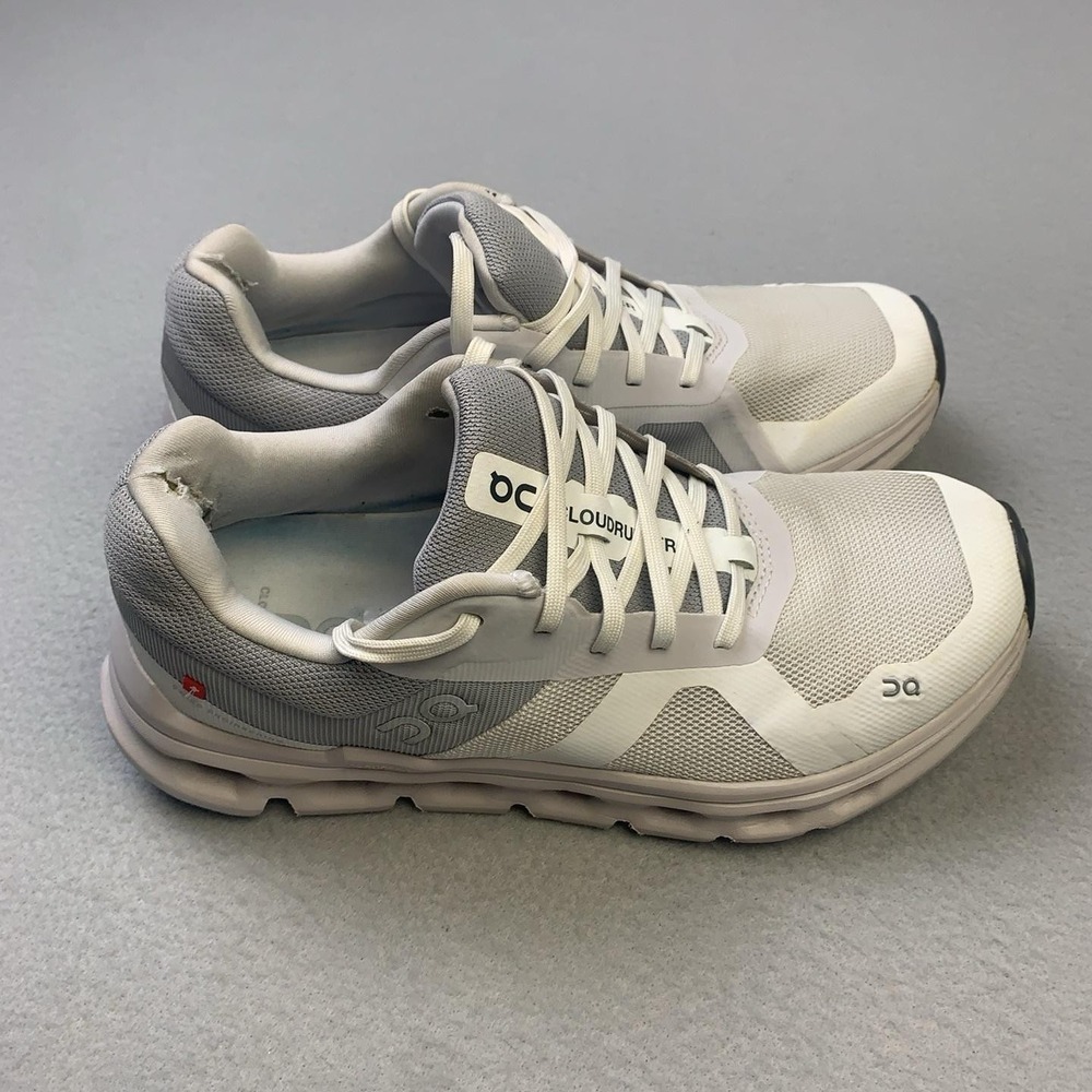 On Cloudrunner Shoes Womens Size 8 White CloudTec Running Sneakers Mesh